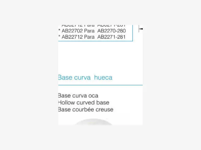 Base curva oca