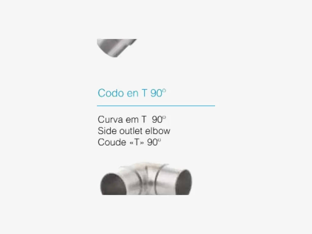 Cotovelo em T 90°