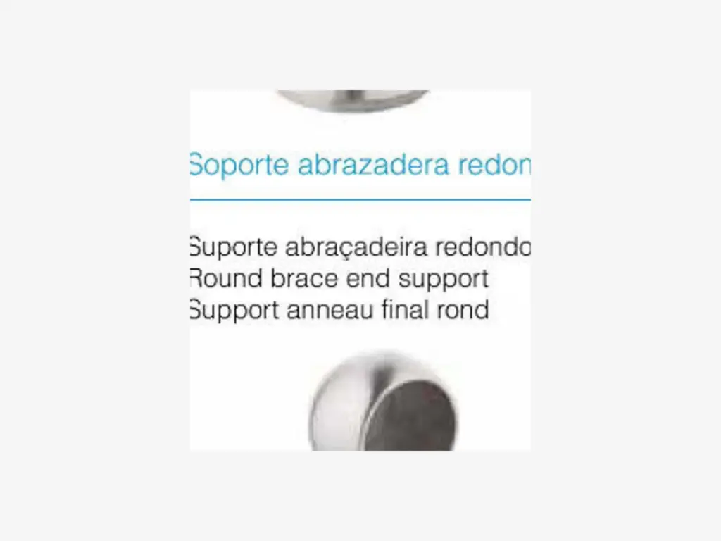 Suporte abraçadeira redondo final