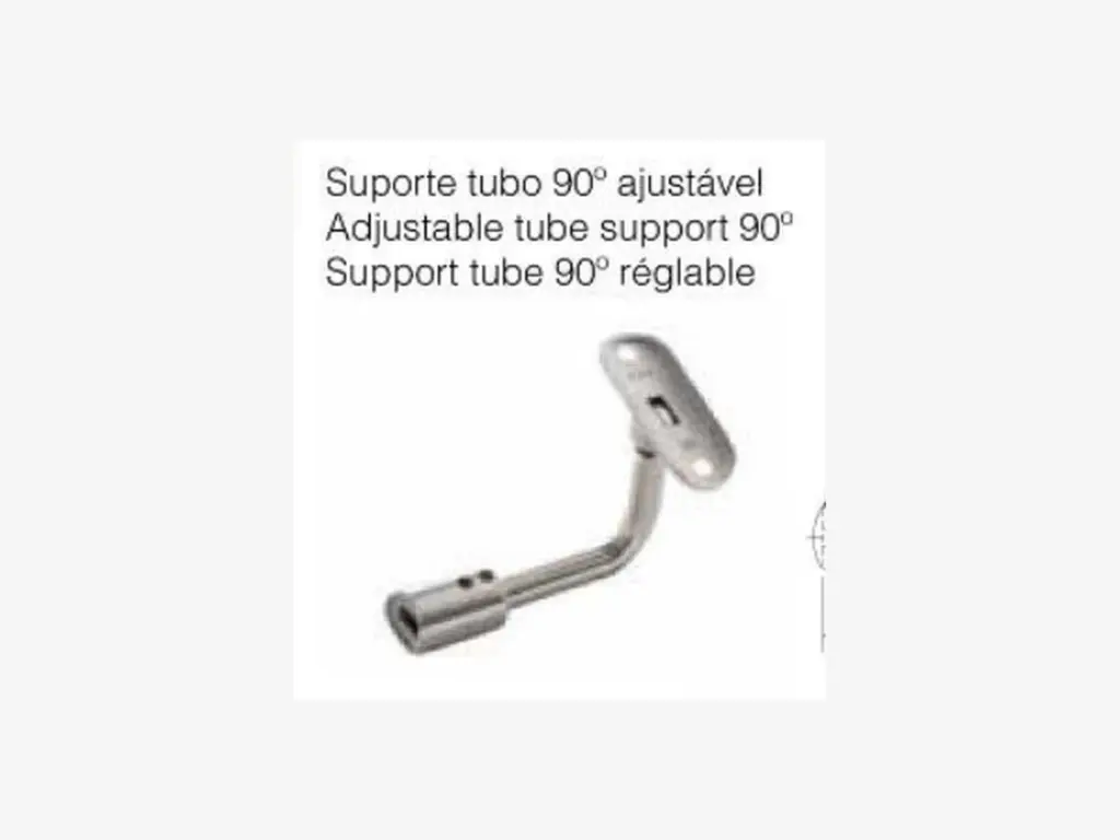 Suporte tubo 90° ajustável