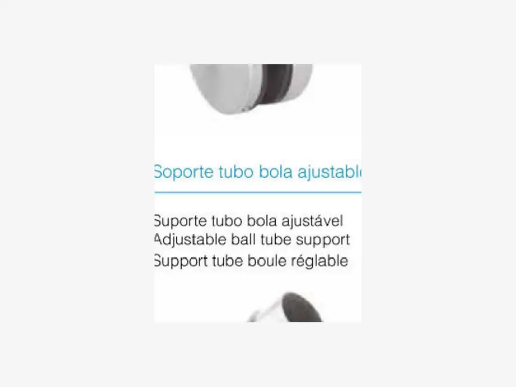 Suporte tubo bola ajustável