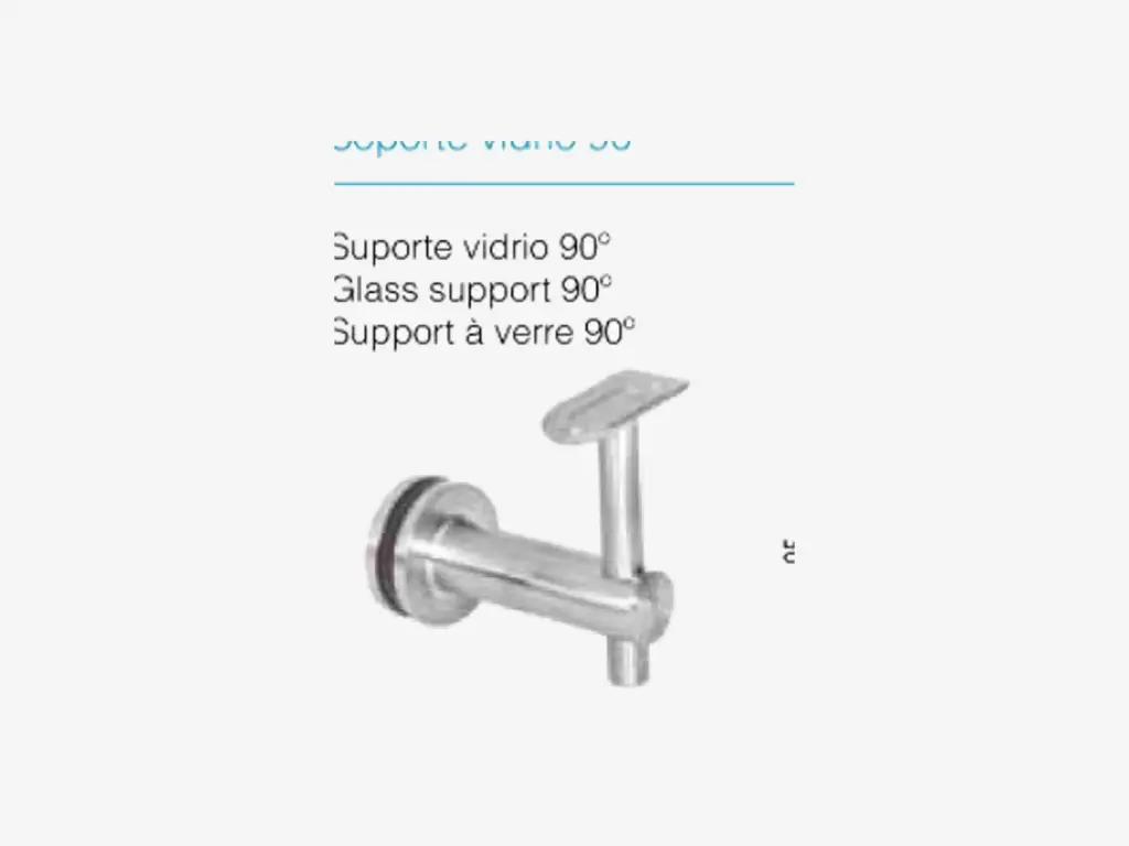 Suporte vidro 90°