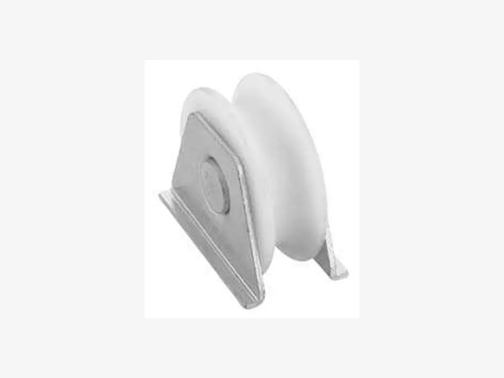 Polia nylon canal U 20 mm com suporte
