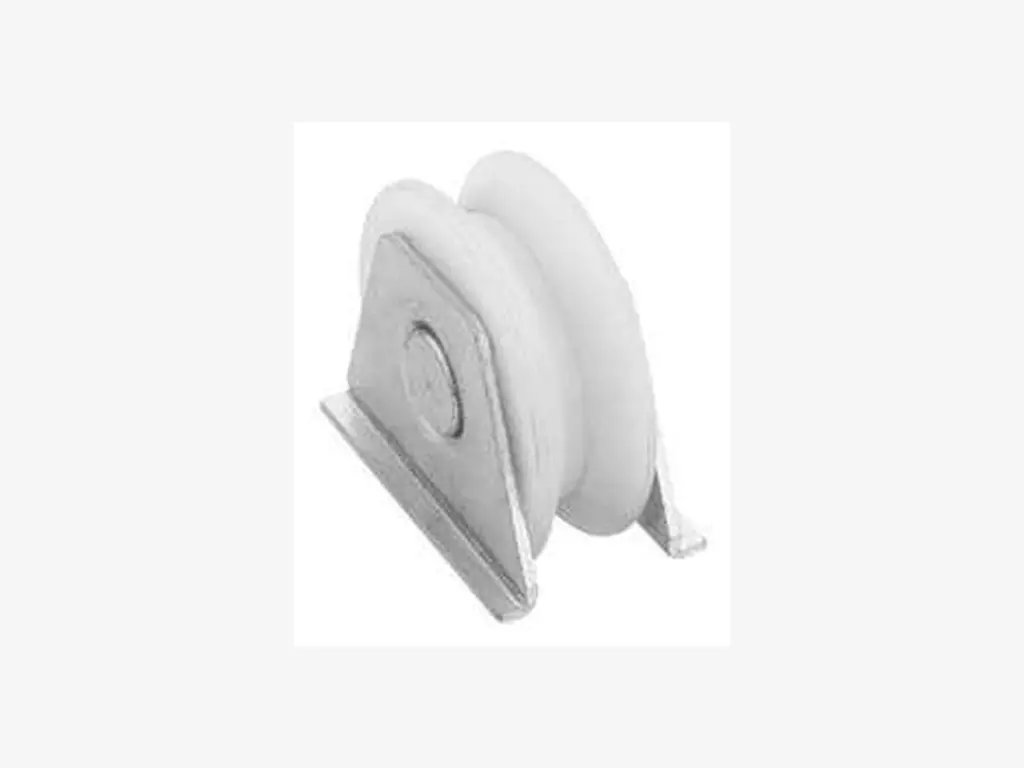 Polia nylon canal V 20 mm com suporte