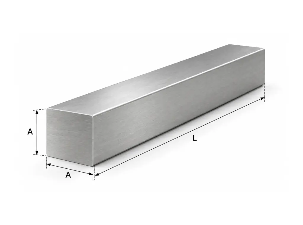 Varão aço inox quadrado